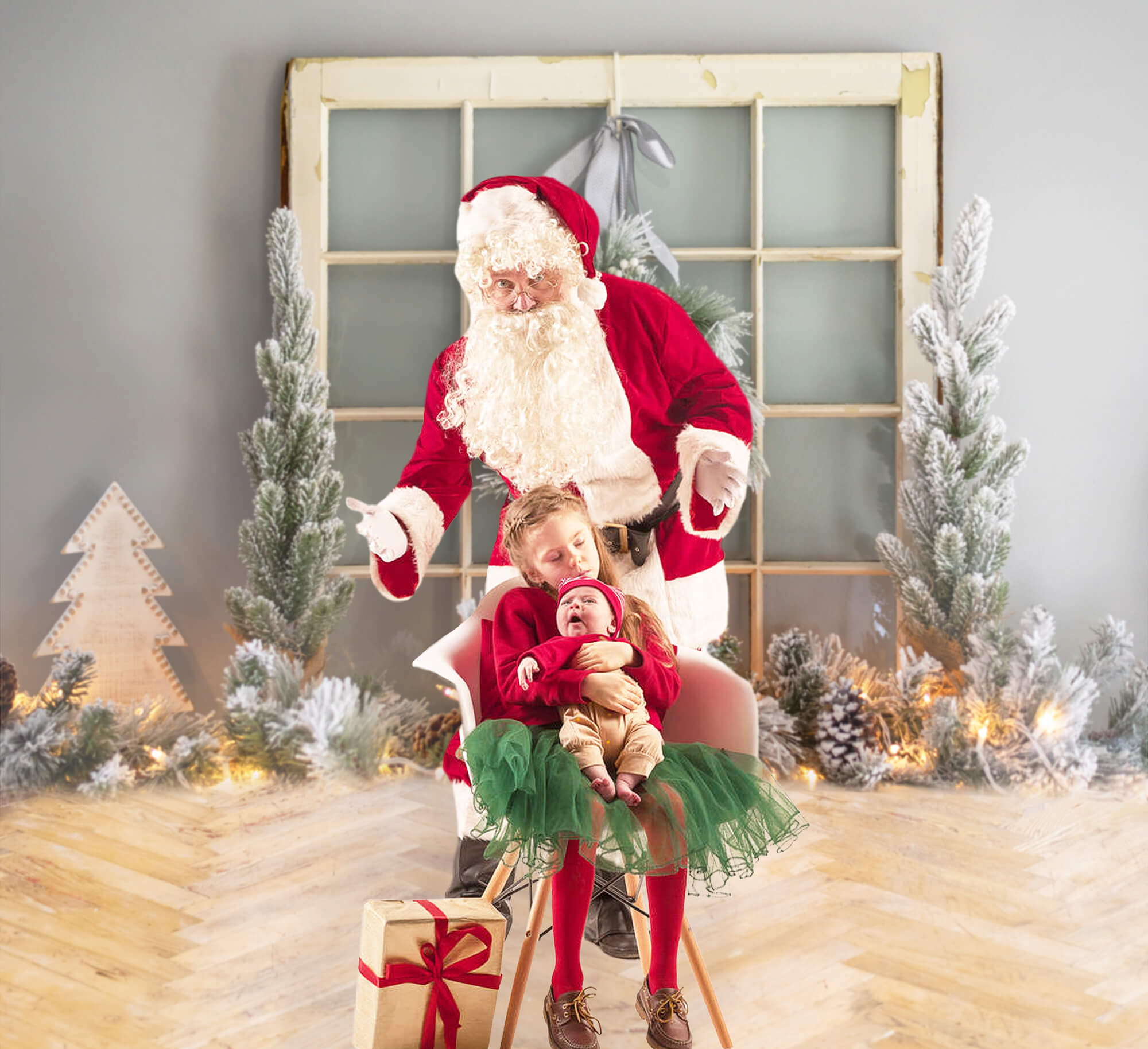Sfondo Fotografico Con Decorazione Ghirlanda Di Natale M11-71