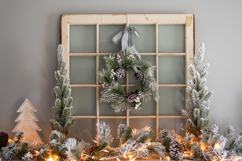 Sfondo Fotografico Con Decorazione Ghirlanda Di Natale M11-71
