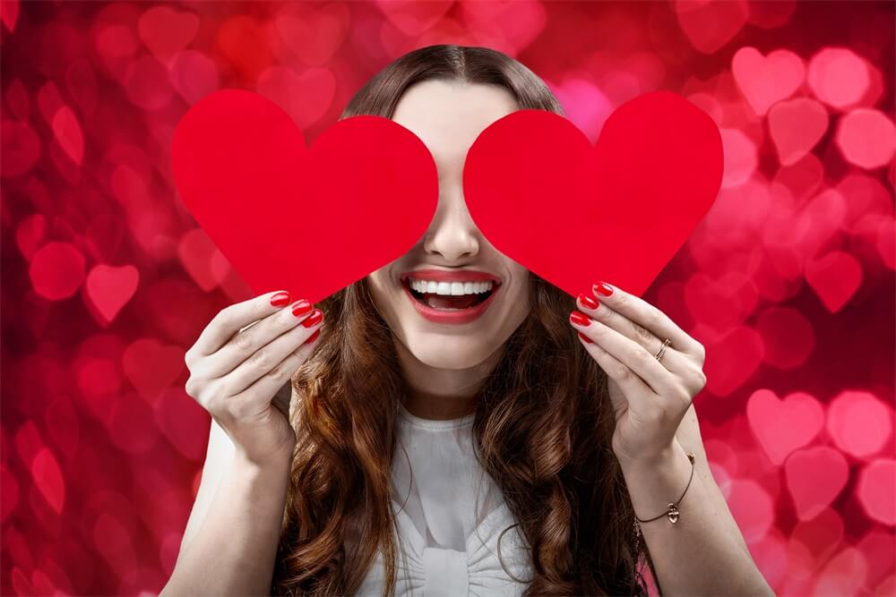 San Valentino Diffuso Su Tutto Il Cuore Rosso Halo Romantic Love Background M12-09