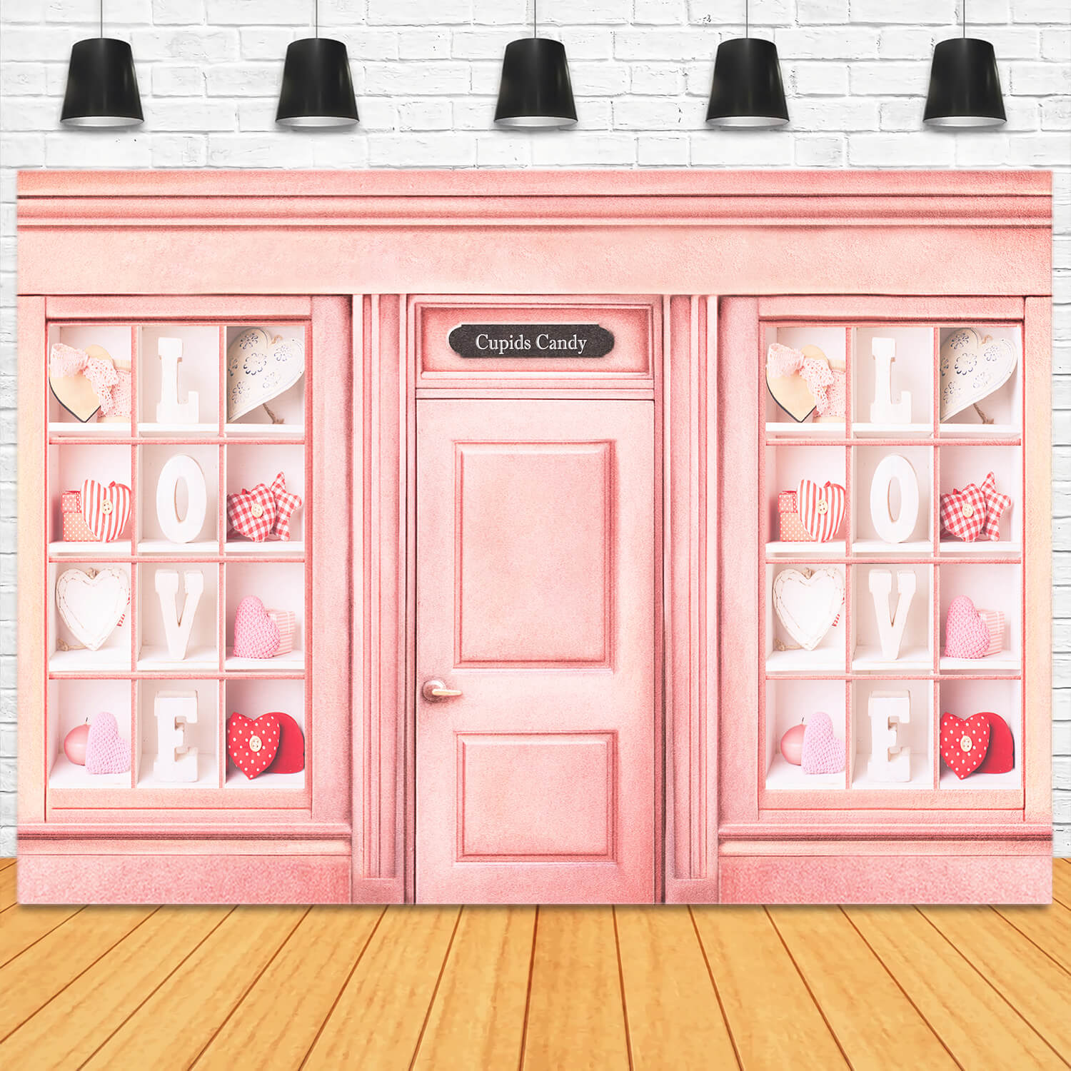 Sfondo A Forma Di Cuore In Tessuto Rosa Confetto Dolce Di San Valentino M12-48