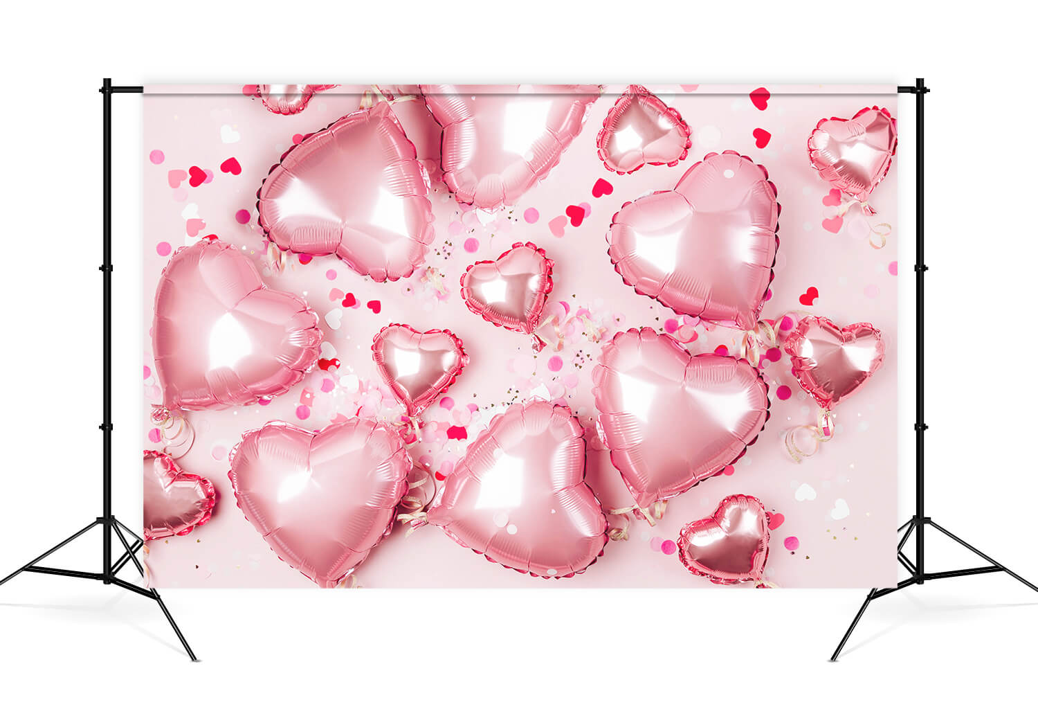 San Valentino Cuore Rosa Brillante Palloncino Perla Paillettes Cuore Sfondo Romantico M12-50