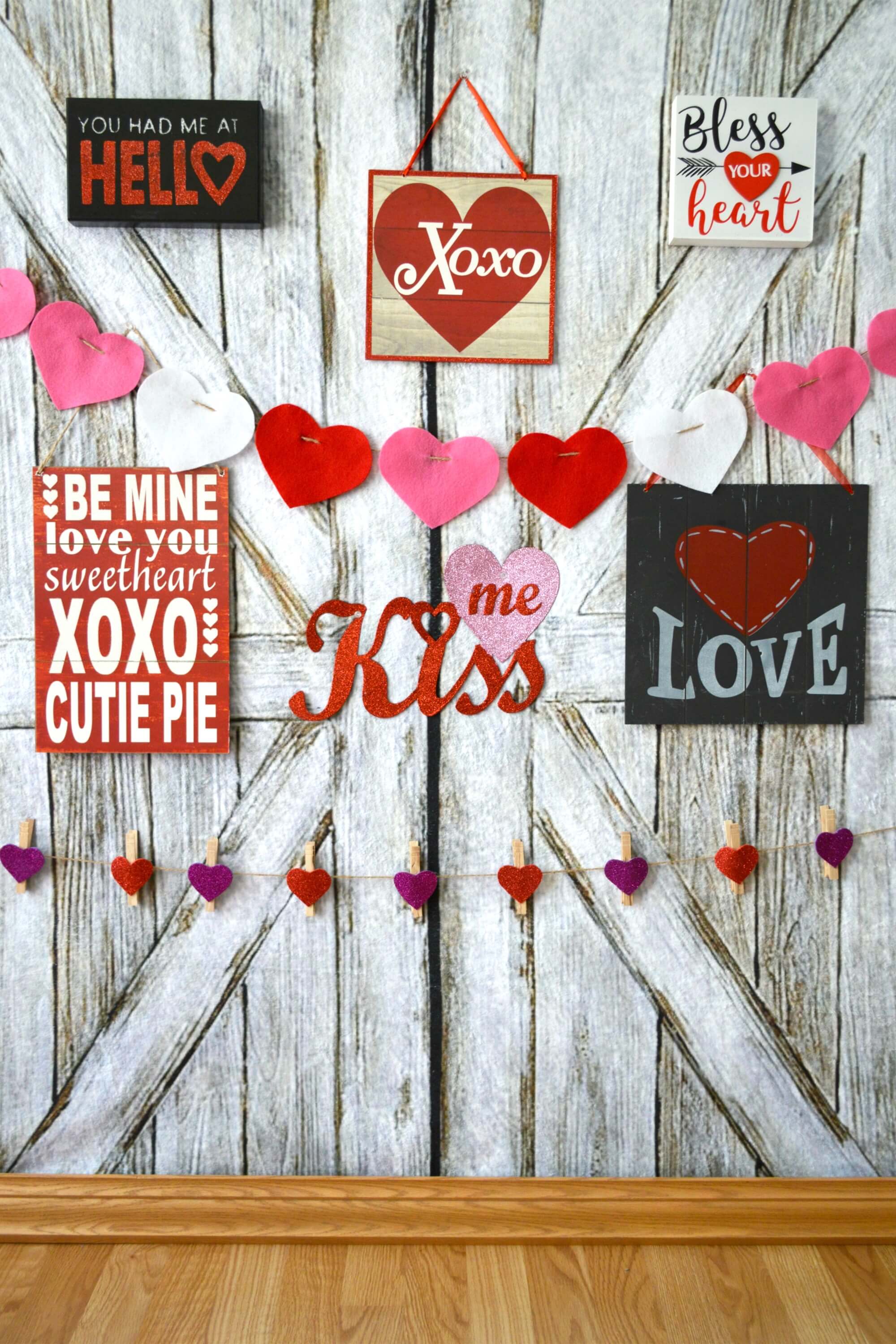Cuore Decorativo Da Parete Per San Valentino Testo Romantico Sfondo Per Porta Della Stalla M12-51