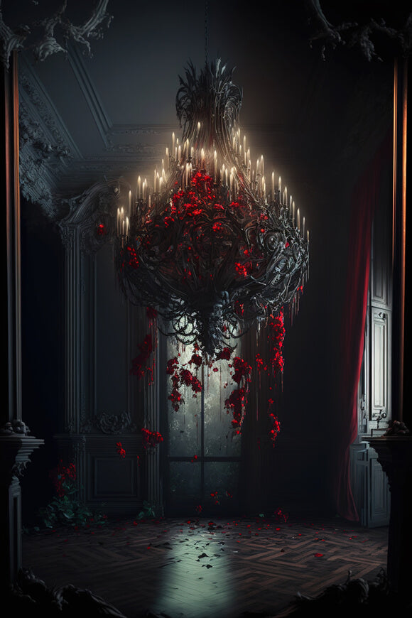 Sfondo Gotico Candeliere Camera Vintage M5-04