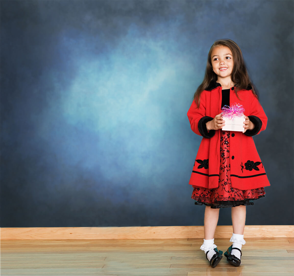 Sfondo Fotografico Ritratto Astratto Blu M5-100