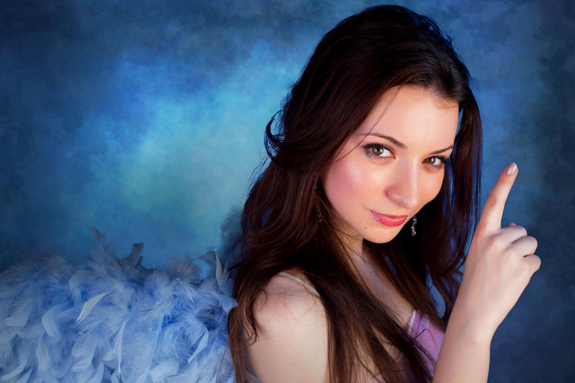 Sfondo Fotografico Ritratto Astratto Blu M5-100