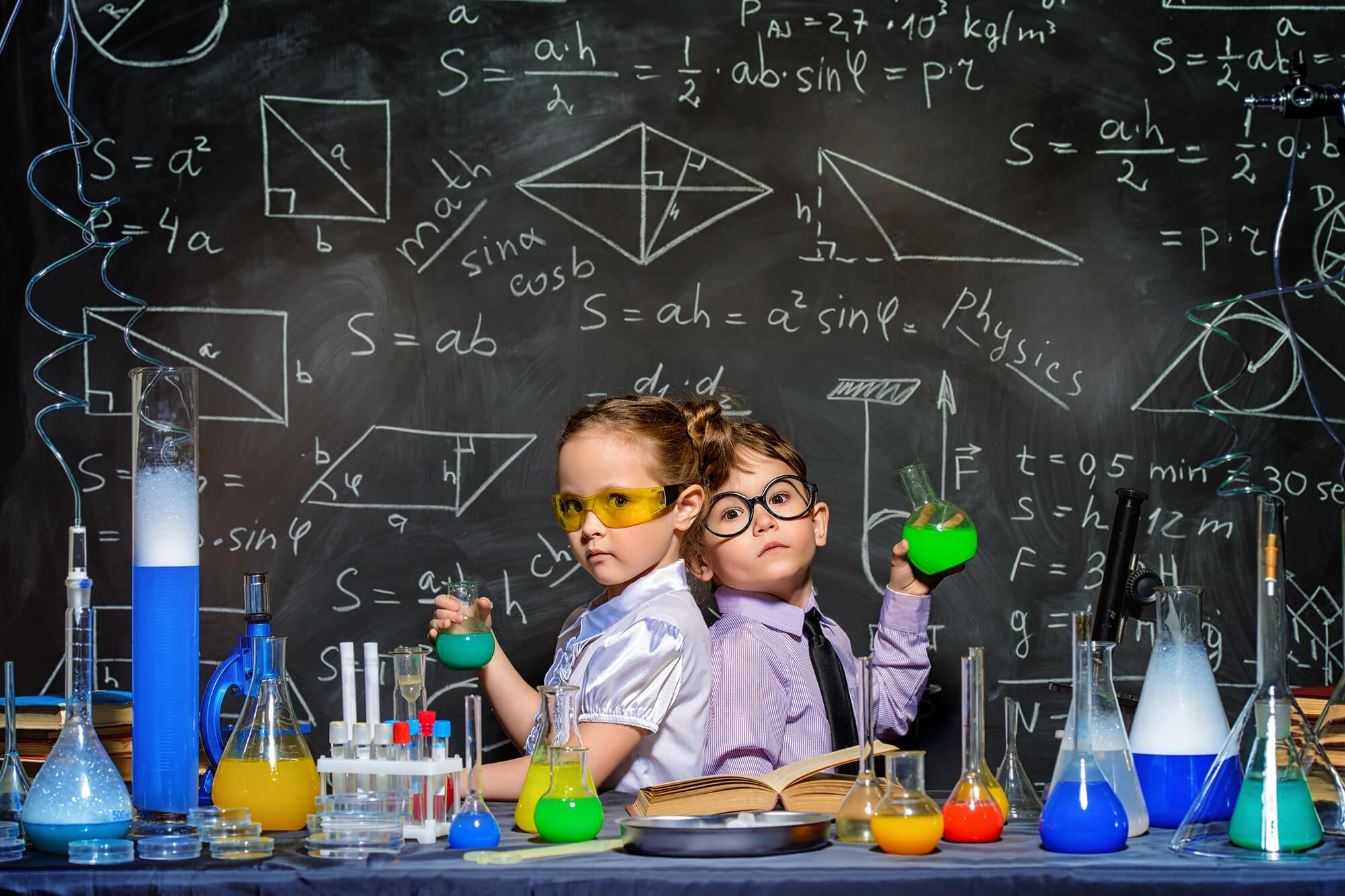 Sfondo Del Laboratorio Di Scienze Del Ritorno A Scuola M5-103