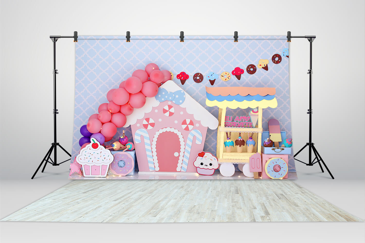 Sfondo Fotografico Per Bambini Pink Candy House M5-141