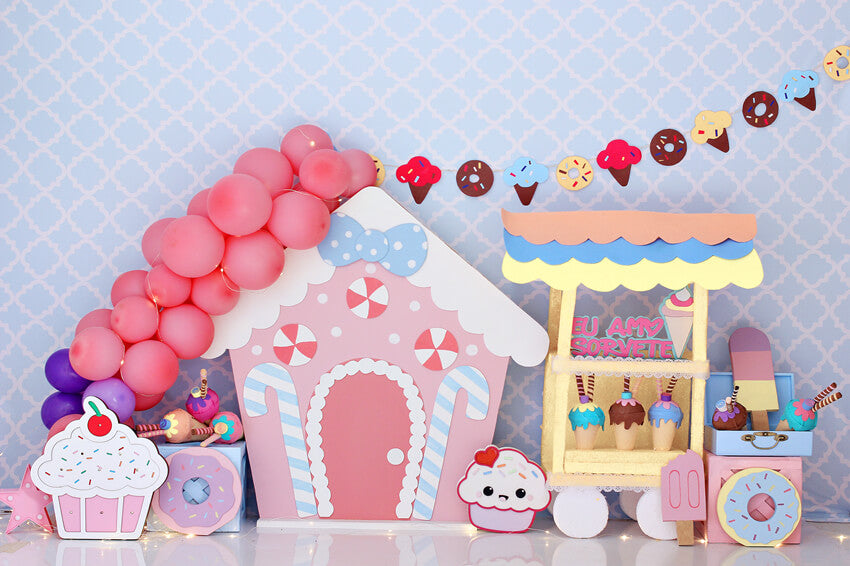 Sfondo Fotografico Per Bambini Pink Candy House M5-141