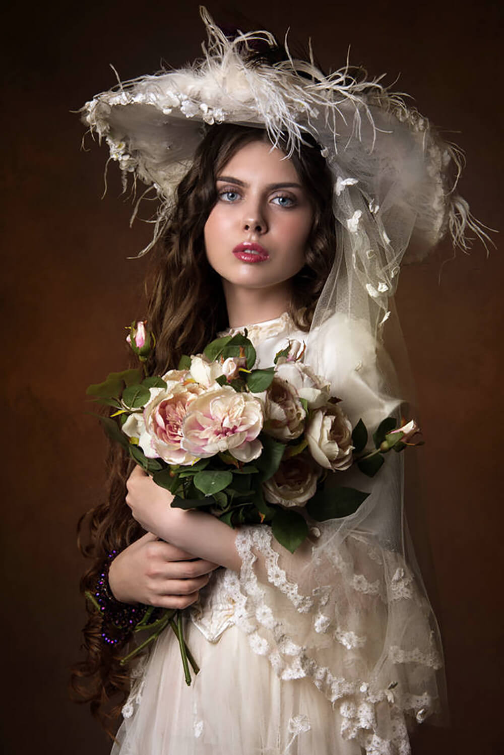 Sfondo Astratto Per Studio Ritratto Marrone Vintage M5-146