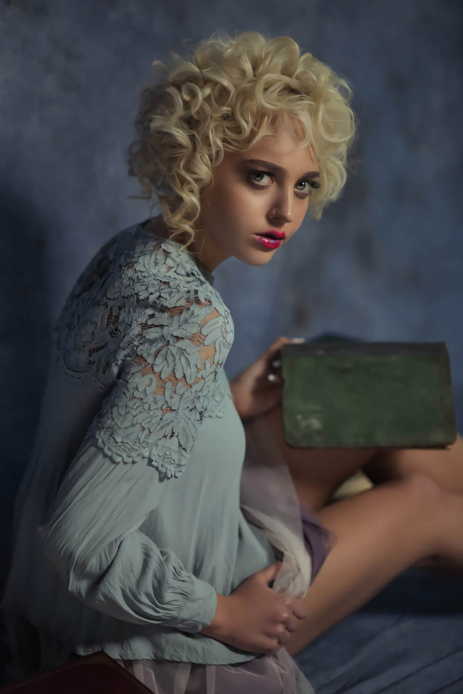 Sfondo Blu Scuro Astratto Per Cabina Fotografica M5-147