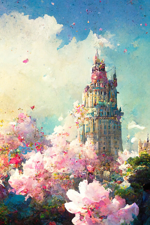 Sfondo Di Belle Arti Del Castello Del Giardino Dei Fiori M5-153