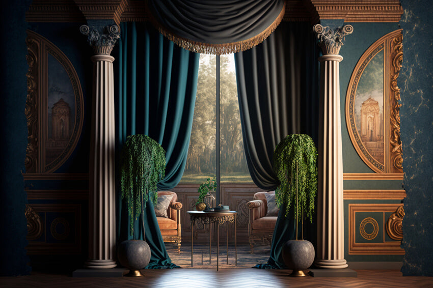 Sfondo Da Parete Retro Con Finestra Della Stanza Vintage M5-34