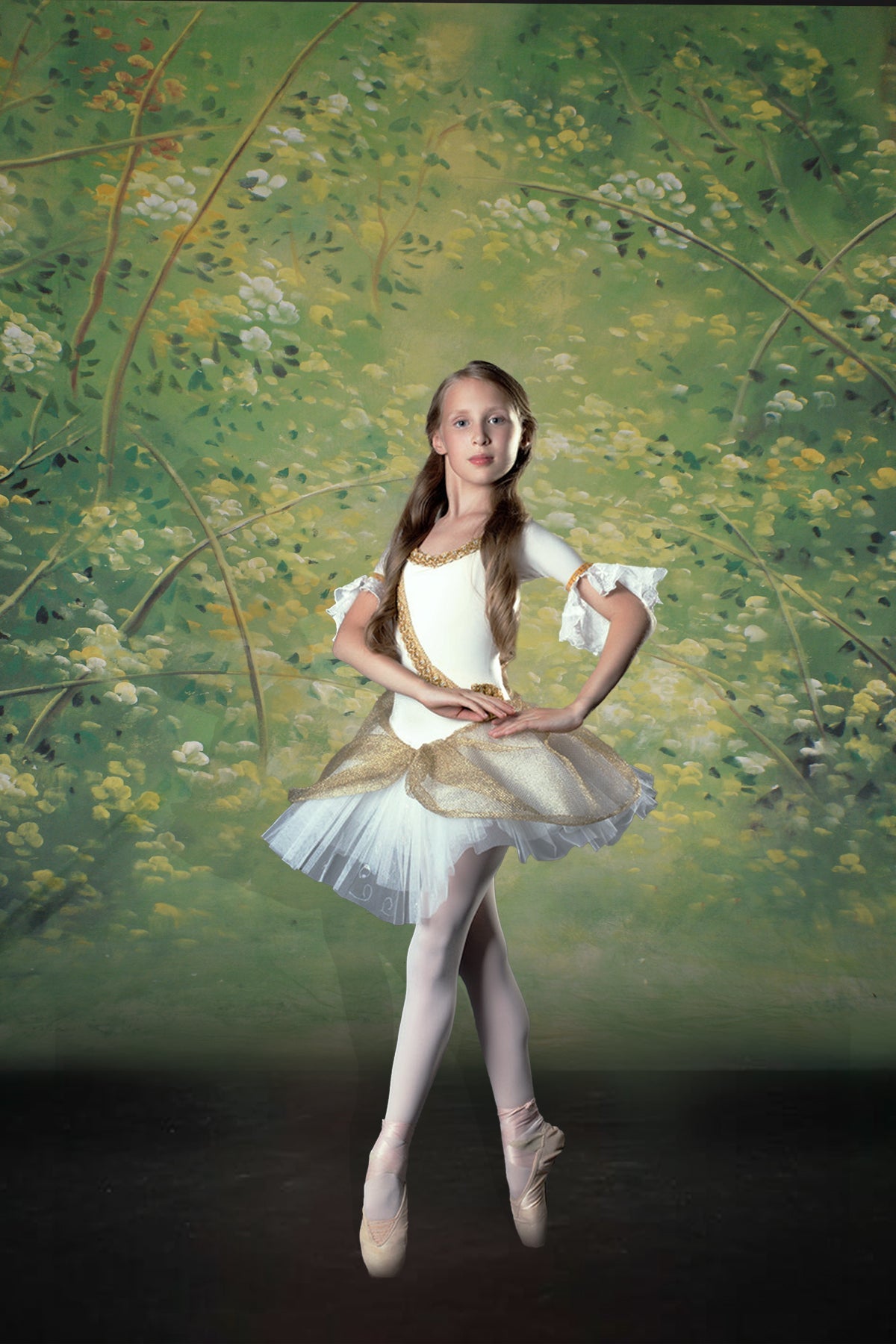 Sfondo Fotografico Di Fiori Di Pittura Astratta M5-79