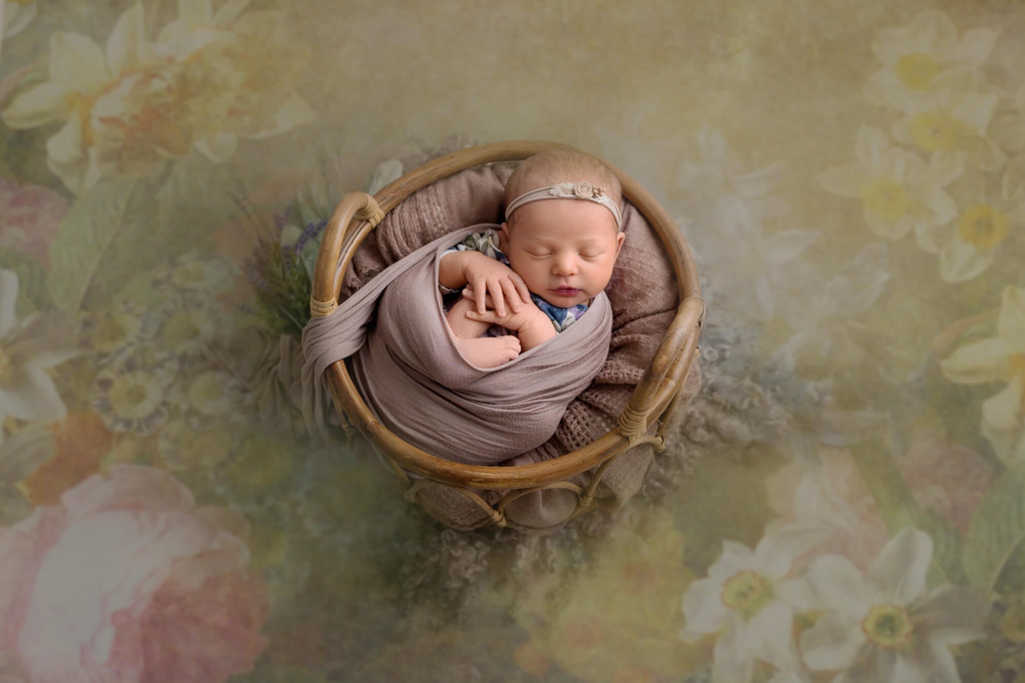 Sfondo Con Texture Floreale Astratta Di Belle Arti M6-110