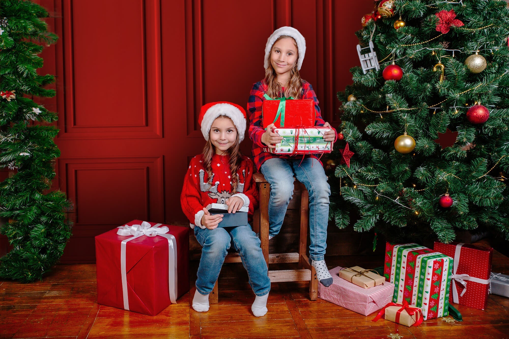 Sfondo Da Parete Retro Rosso Interno Classico M6-115