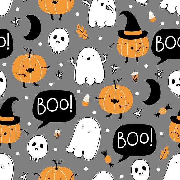 Sfondo Di Caramelle Fantasma Di Zucca Di Halloween Cartoon M6-137