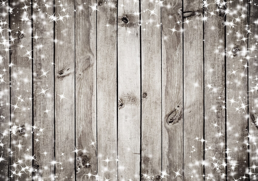 Sfondo Di Stelle Con Fiocchi Di Neve Da Parete In Legno Retr¨° M6-153