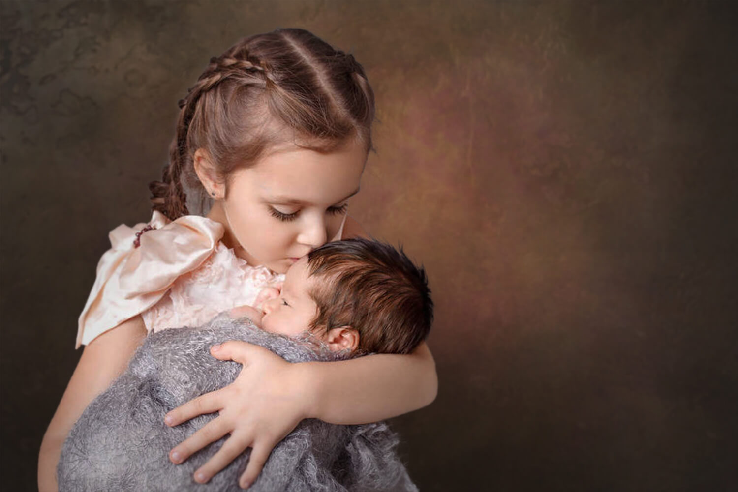 Sfondo Sfumato Strutturato Marrone Astratto M6-162