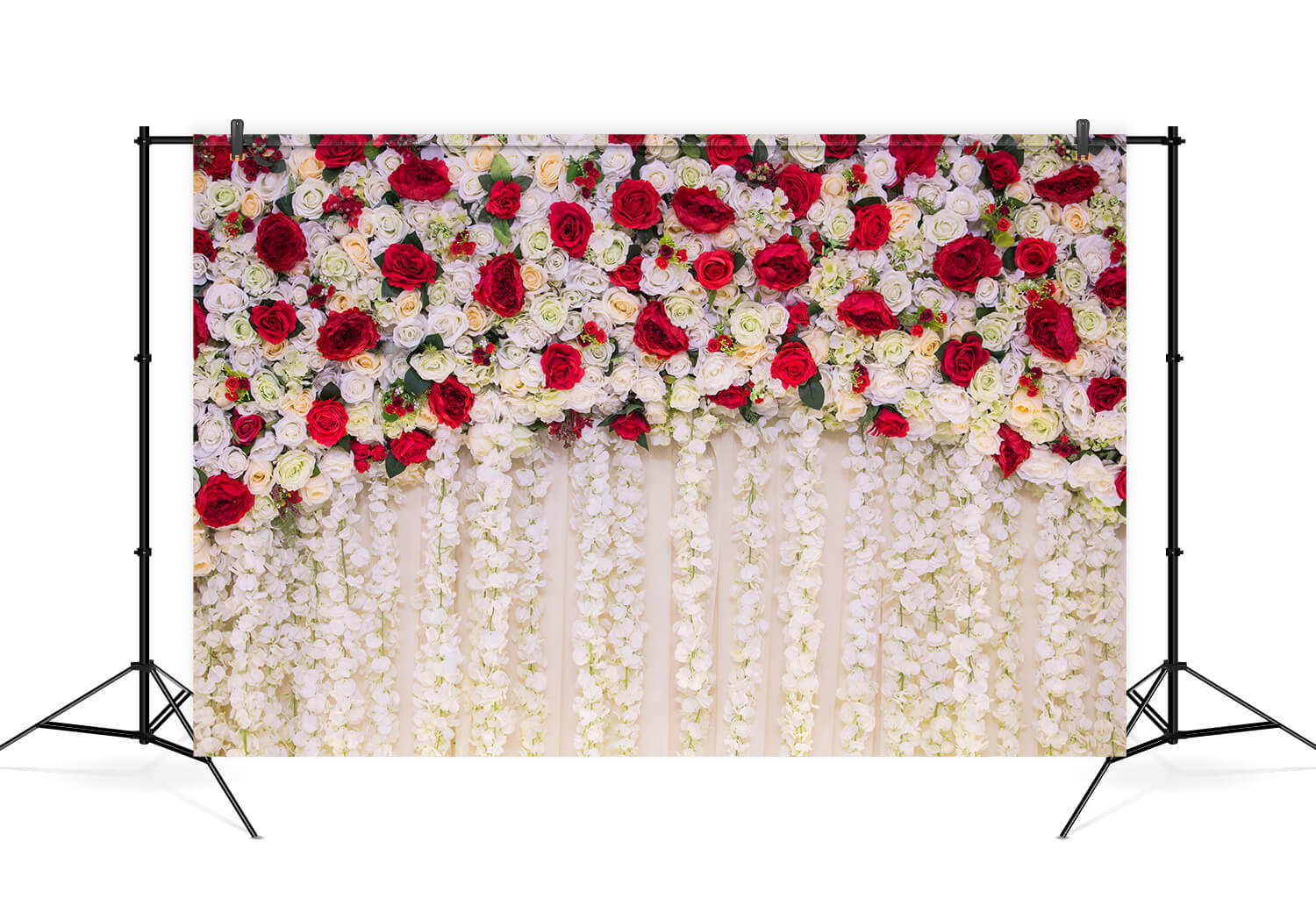 Decorazione Di Nozze Sullo Sfondo Della Parete Con Fiori Di Rosa M6-25