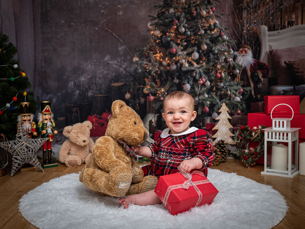 Scatole Regalo Per Albero Di Natale Sfondo Di Babbo Natale M6-39