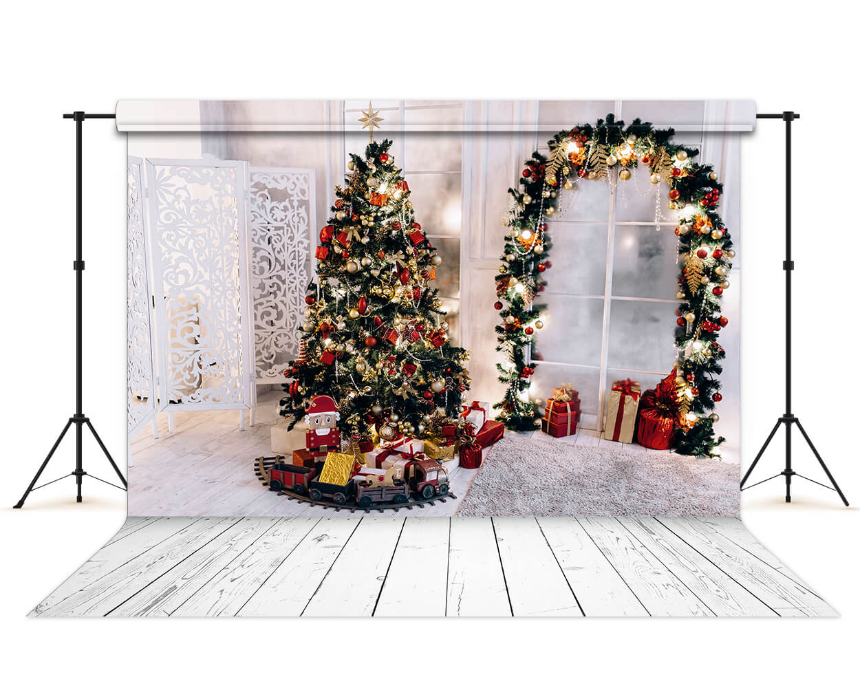 Sfondo Decorato Per Il Festival Dell'Arco Dell'Albero Di Natale M6-85