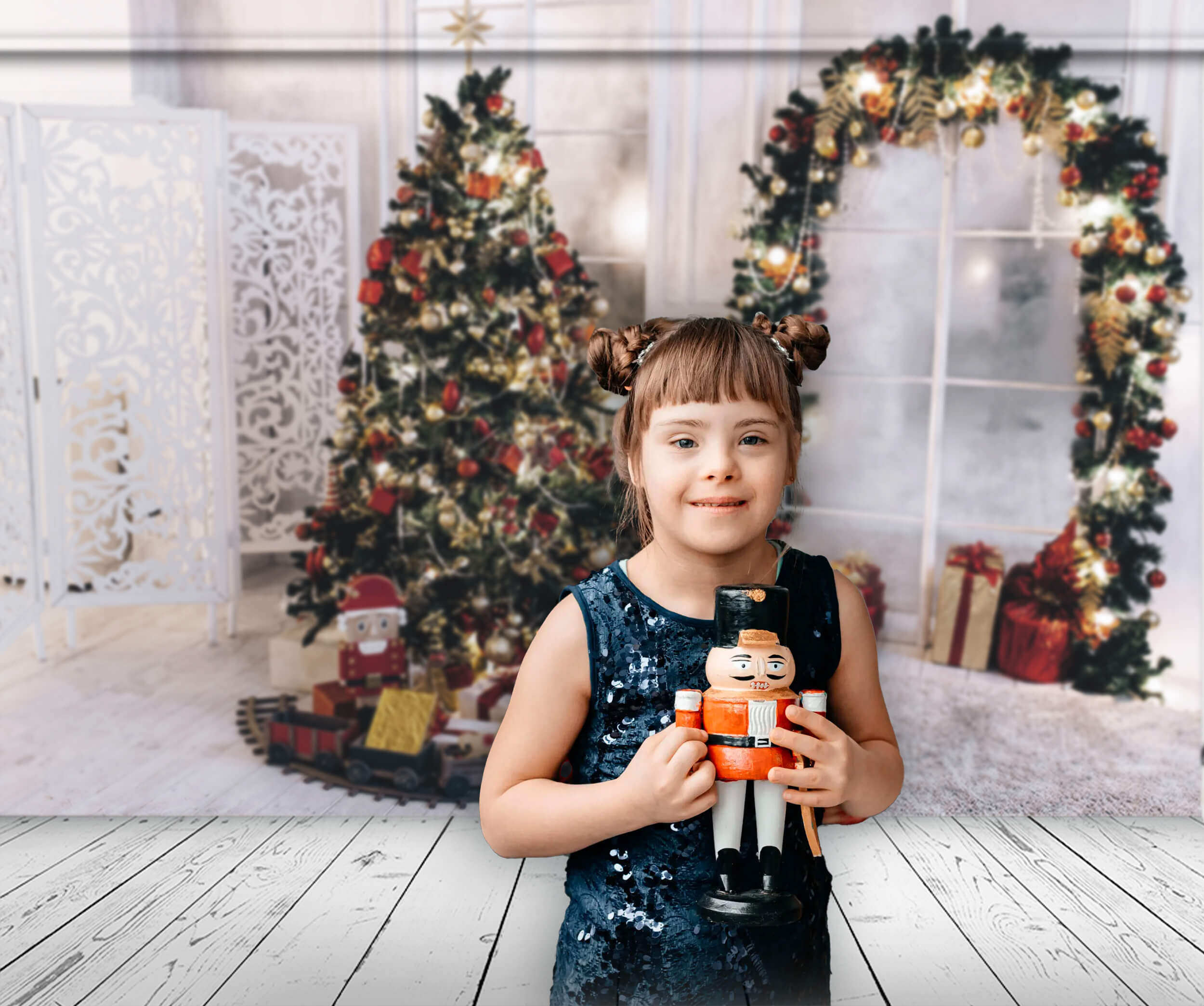 Sfondo Decorato Per Il Festival Dell'Arco Dell'Albero Di Natale M6-85