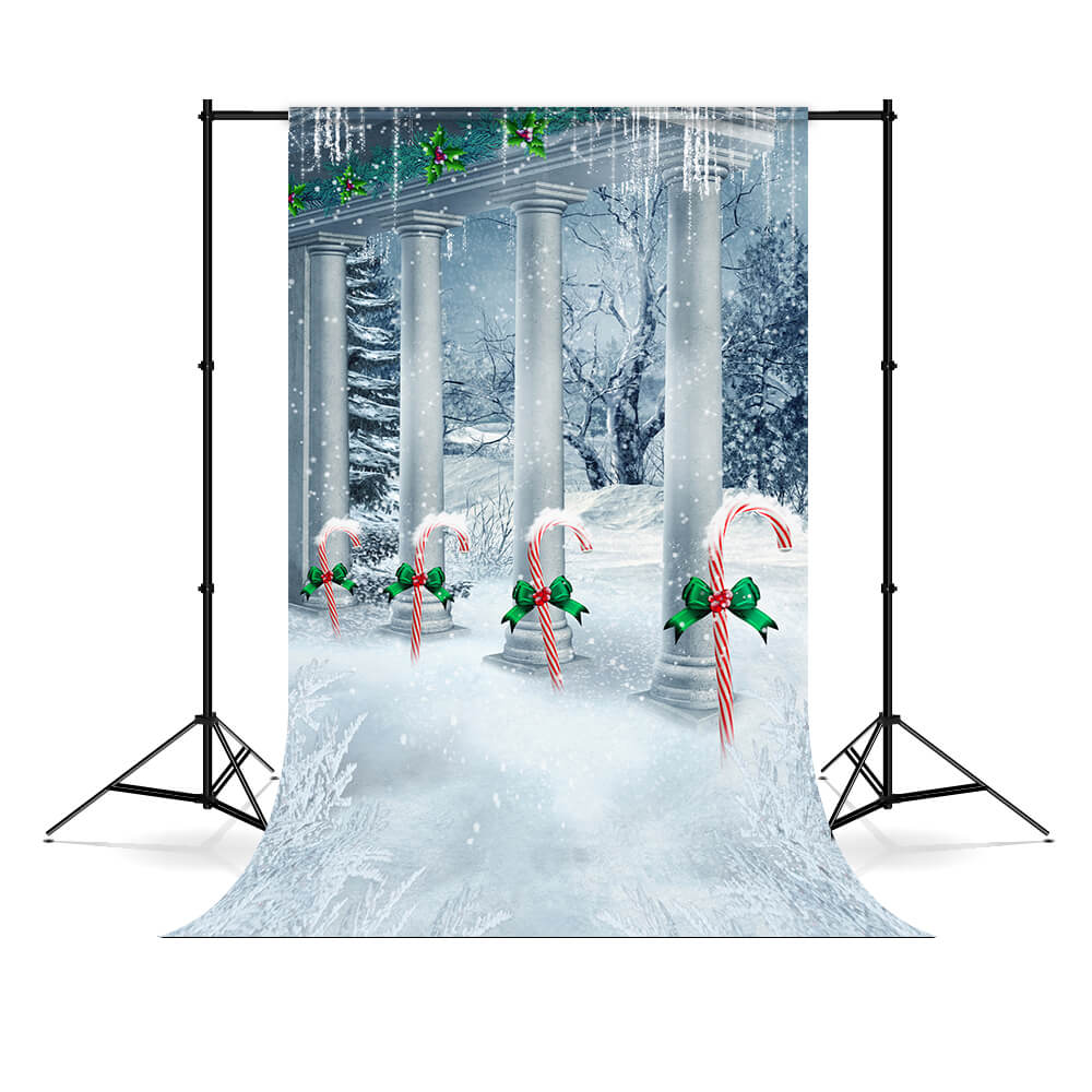Candy Canes Natale Inverno Neve Sfondo M7-04