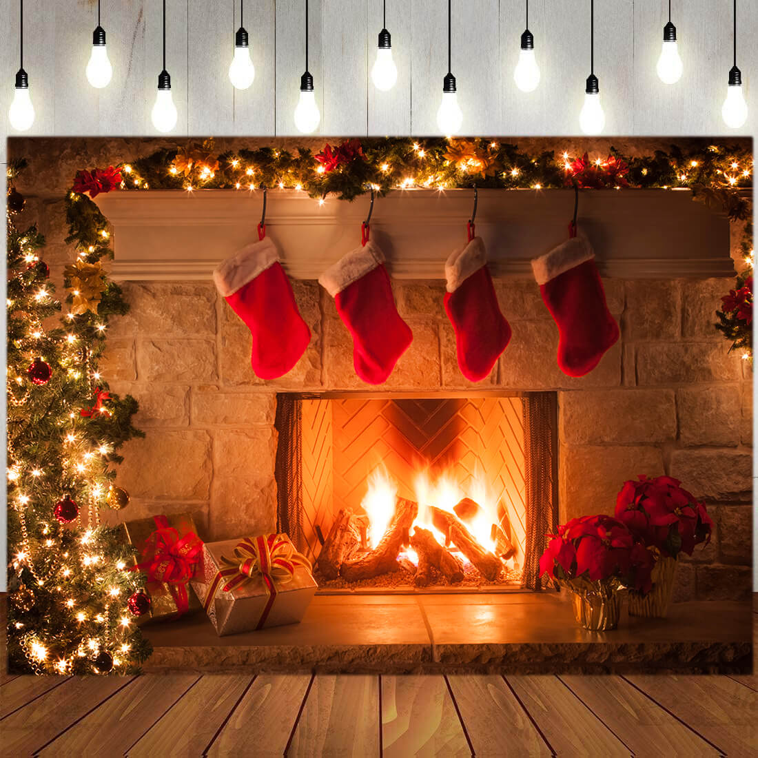 Sfondo Di Calzini Decorativi Per La Sera Di Natale M7-05