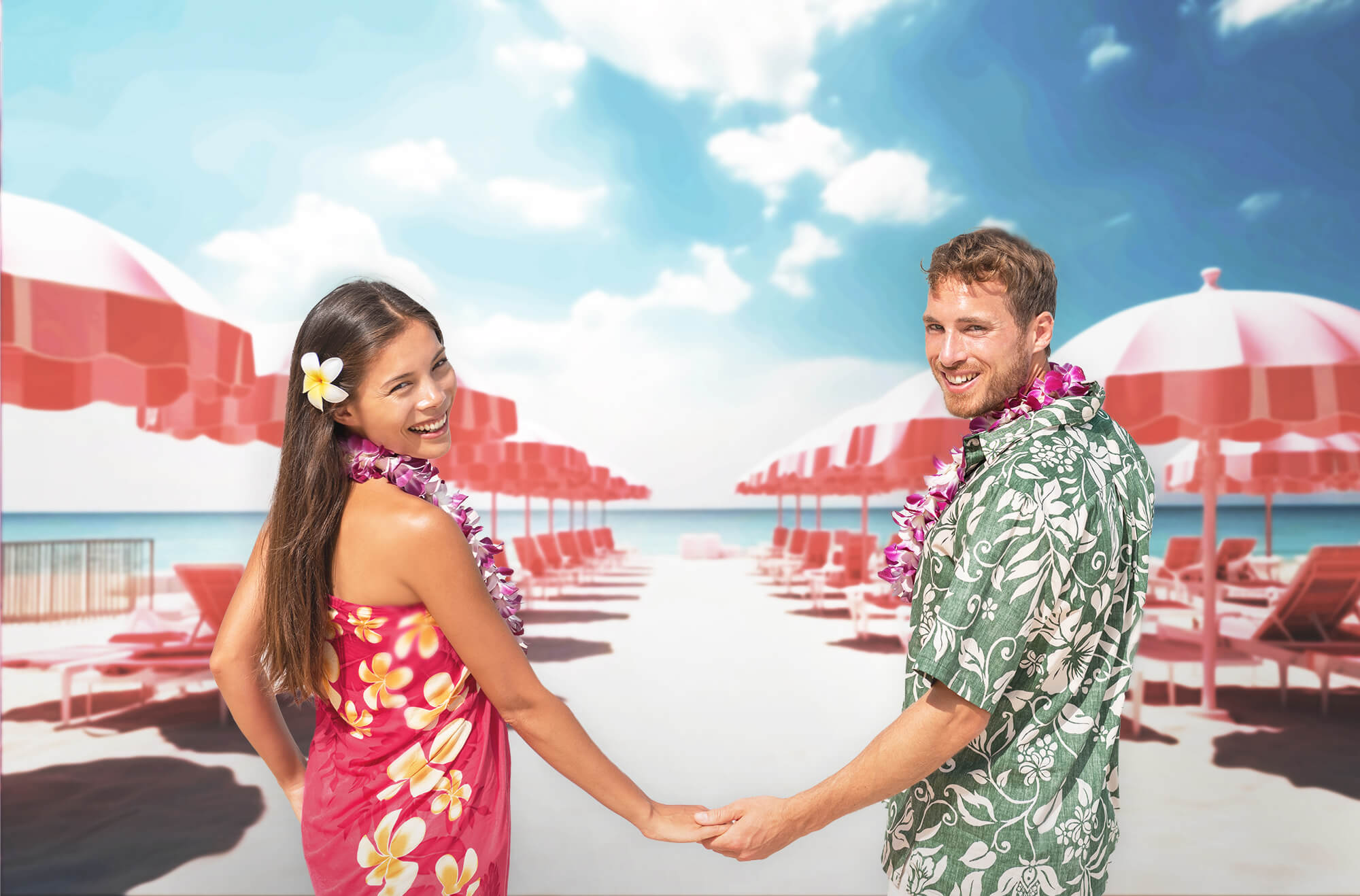 Sfondo Rosa Per Bambole Alla Moda Da Spiaggia Estiva M7-103