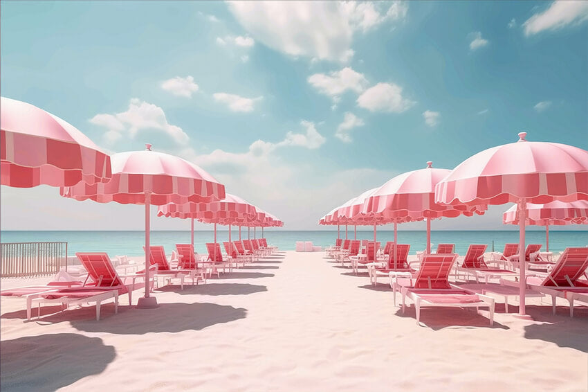 Sfondo Rosa Per Bambole Alla Moda Da Spiaggia Estiva M7-103