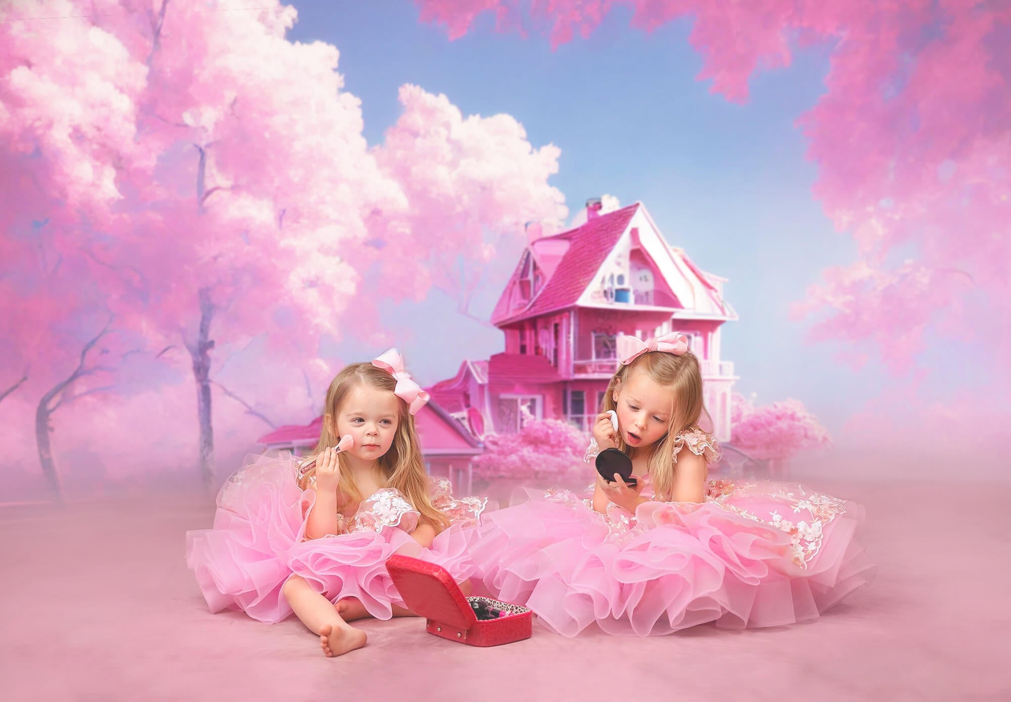 Fashion Doll Fantasy Sfondo Casa Rosa M7-105