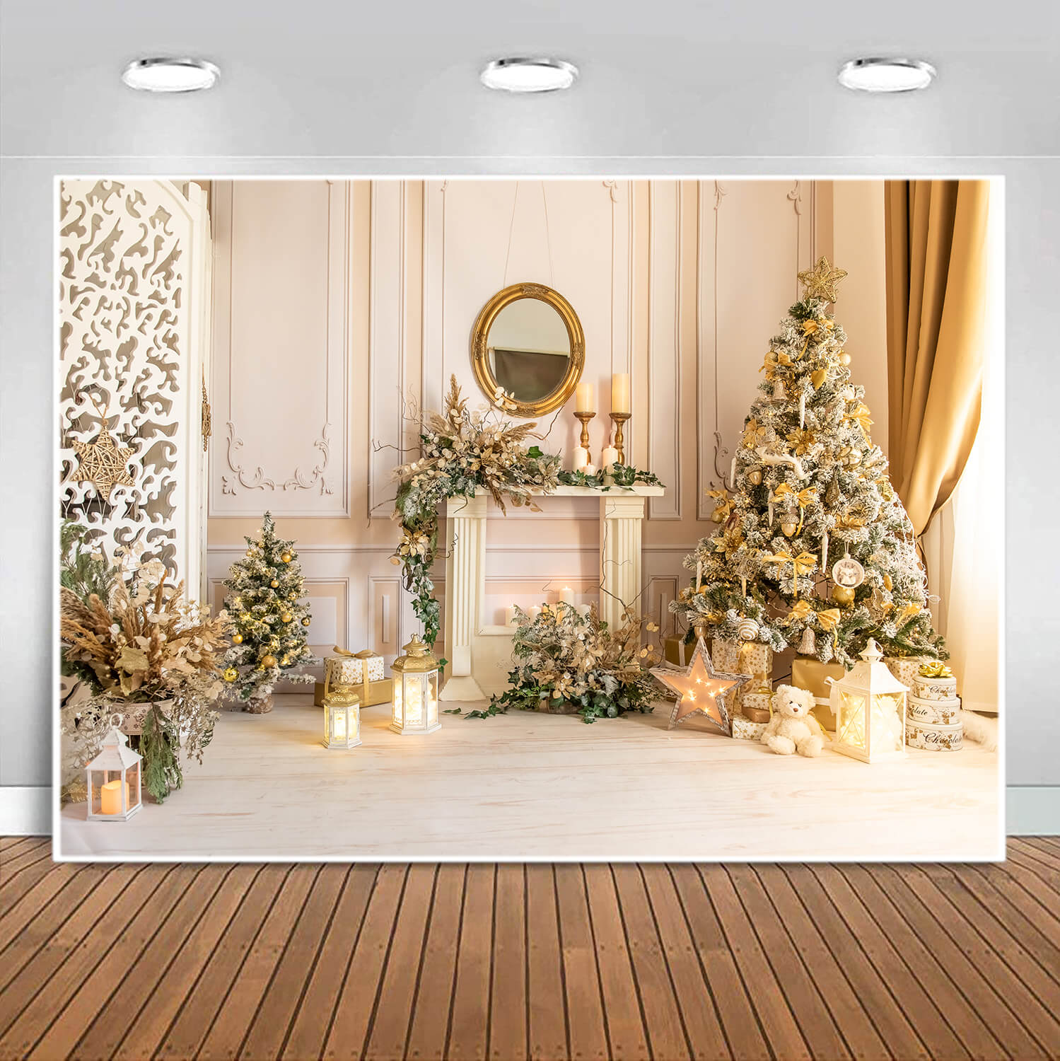 Sfondo Decorativo Per La Stanza Dell'Albero Di Natale M7-11