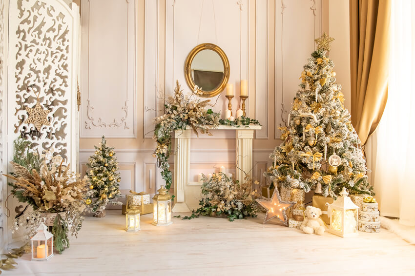 Sfondo Decorativo Per La Stanza Dell'Albero Di Natale M7-11