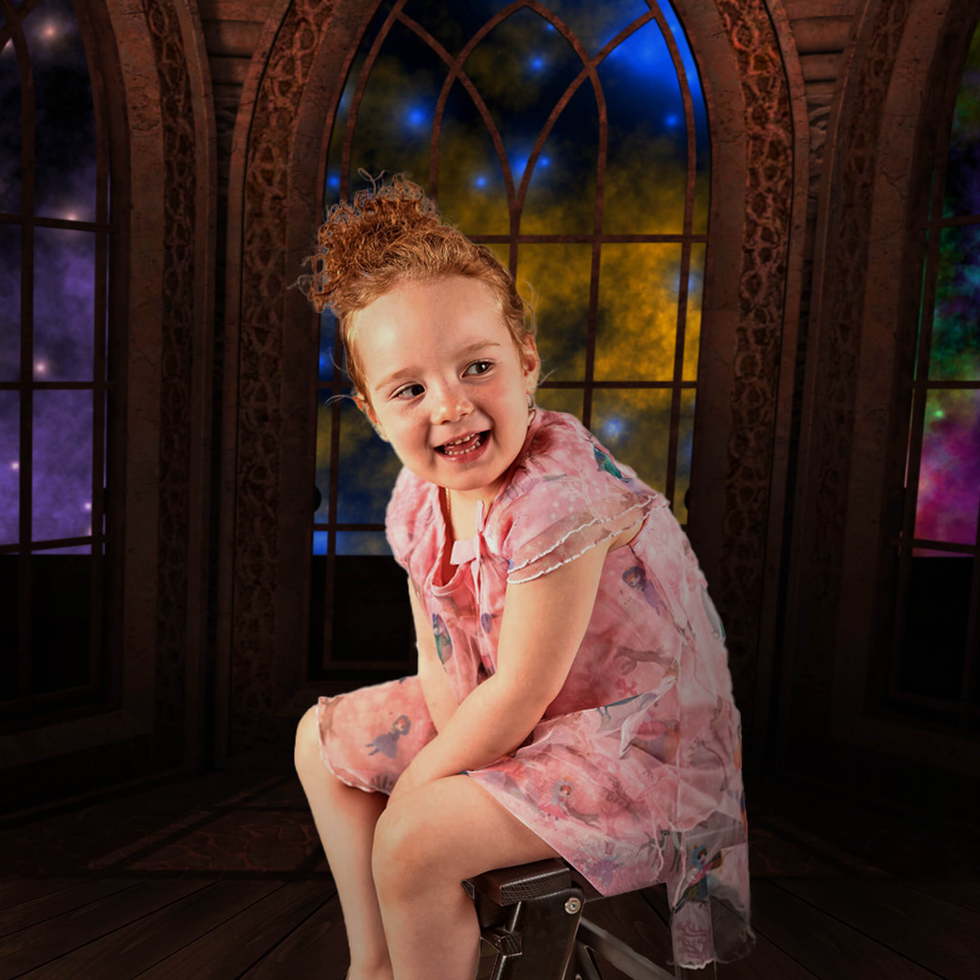 Sfondo Della Finestra Magica Interna Della Stanza Fantasy M7-31