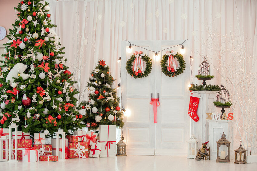 Sfondo Della Decorazione Interna Del Soggiorno Di Natale M7-35