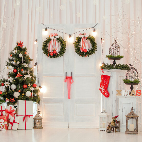 Sfondo Della Decorazione Interna Del Soggiorno Di Natale M7-35