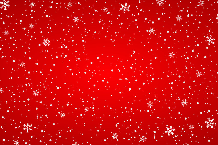 Fiocco Di Neve Inverno Natale Sfondo Rosso M7-48