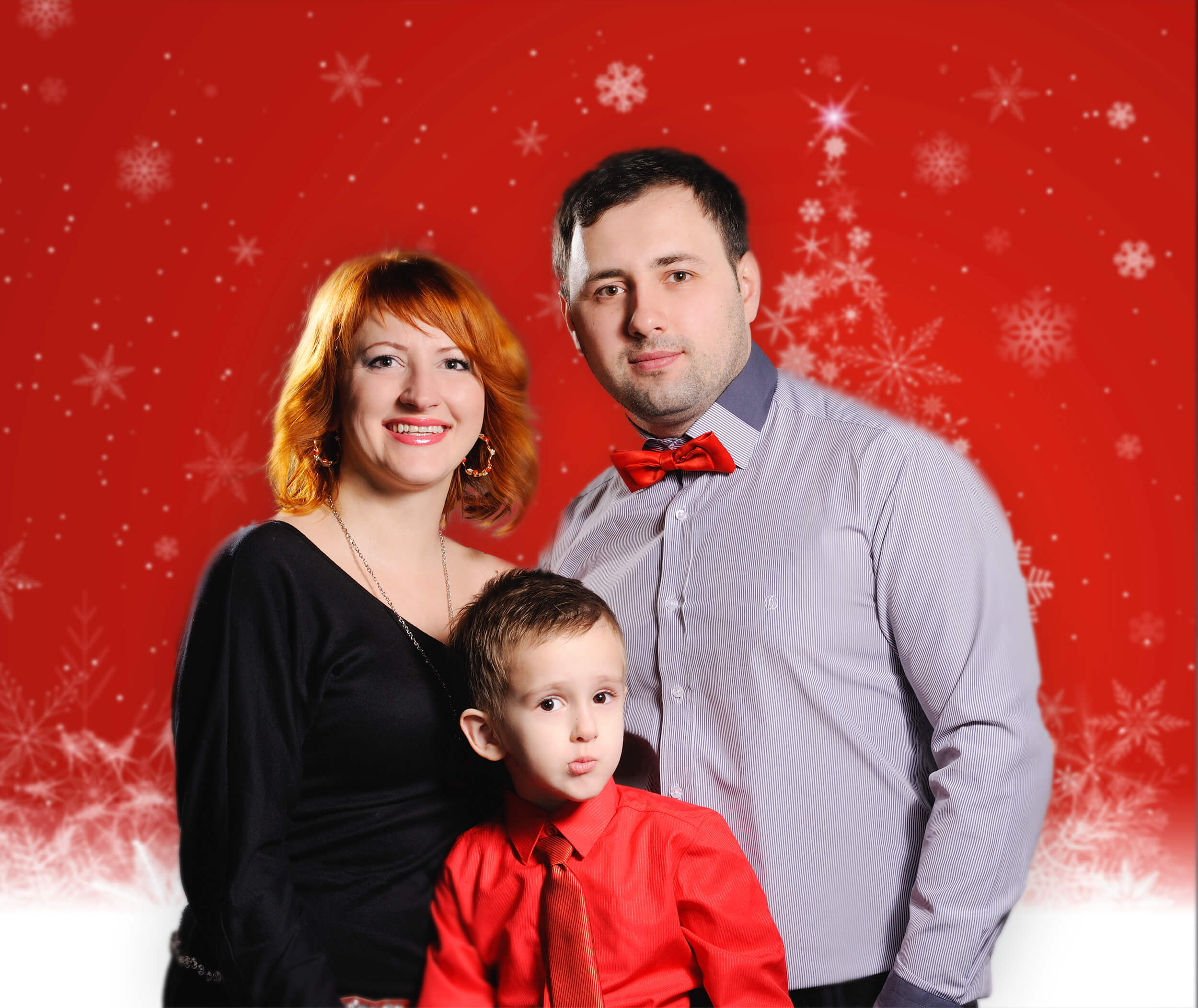 Sfondo Per Cabina Fotografica Con Albero Di Natale Con Fiocco Di Neve M7-50