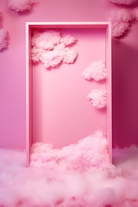 Sfondo Di Nuvole Di Scatola Rosa Fantasia Dolly Moda M7-92