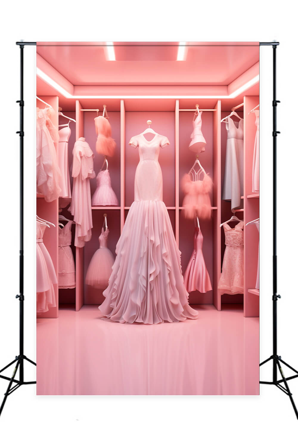 Sfondo Di Abito Rosa Per Armadio Per Bambole Alla Moda M7-94