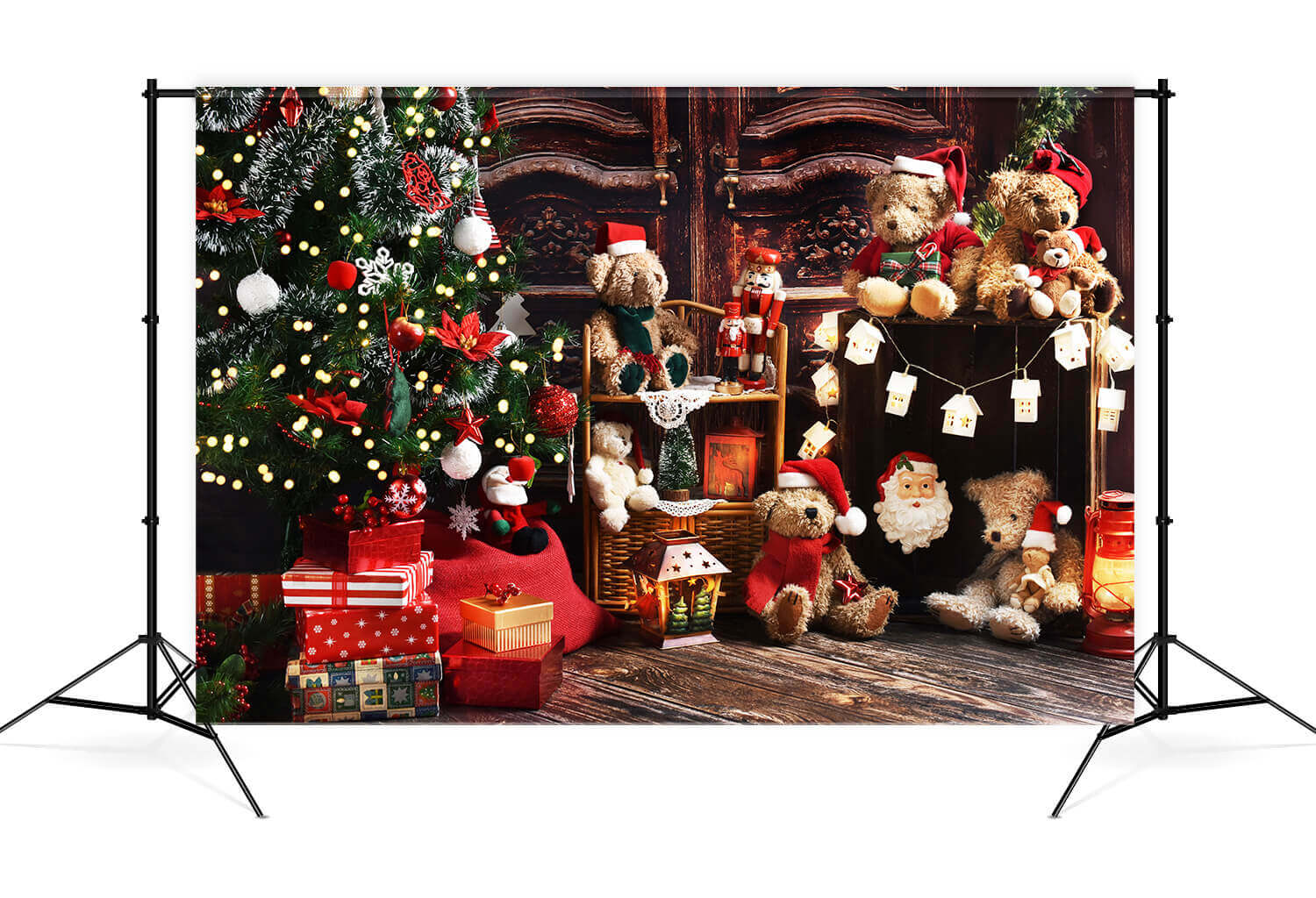 Sfondo Decorativo Per Albero Di Natale Con Orsetti M8-61