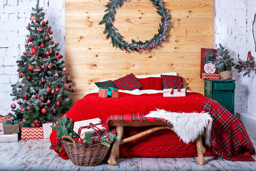 Sfondo Di Decorazioni Natalizie Per Camera Da Letto Interna M8-67