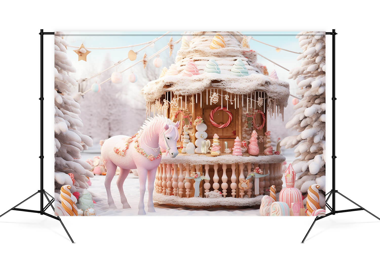 Sfondo Di Pan Di Zenzero Di Christmas Candy Land M9-65