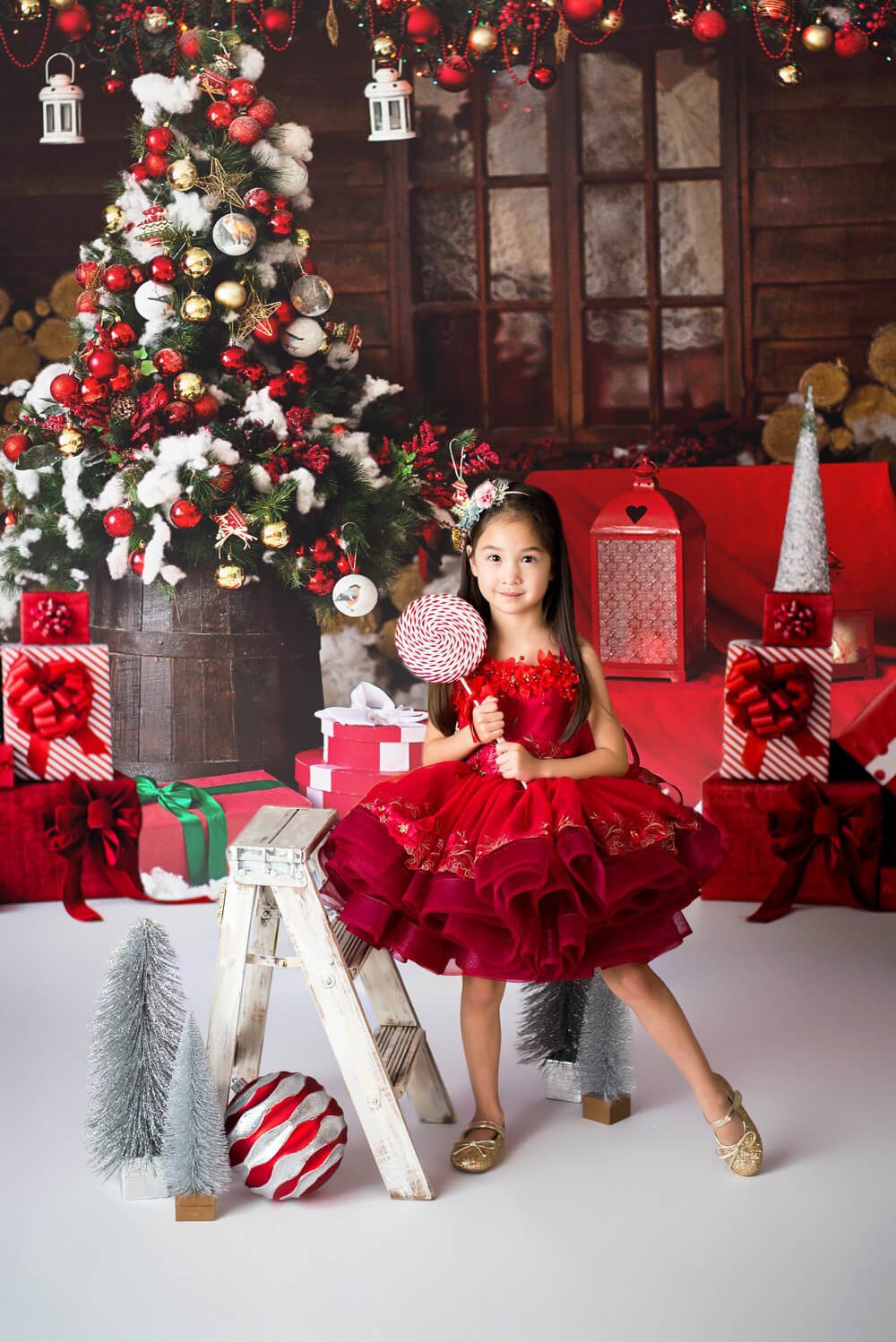 Sfondo Di Scatole Regalo Decorate Per La Stanza Di Natale M9-69