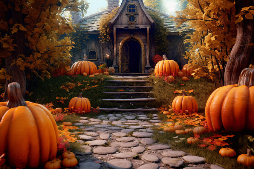 Sfondo Fotografico Zucca Autunnale Cottage M9-90