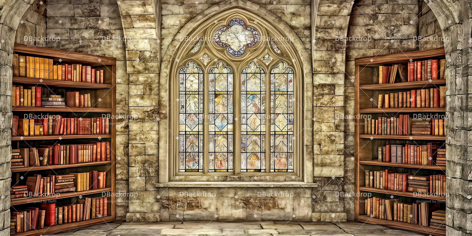 Fondale Musicale Per Biblioteca Del Monastero Fondali Per Teatro CSH59-T75