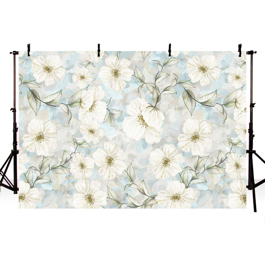 Bellissimo Sfondo Di Fiori Bianchi Per La Fotografia NB-418