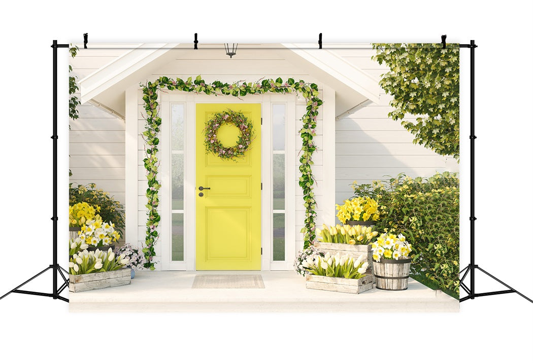 Sfondo A Tema Fresco Tulipano Della Casa Bianca RR3-28