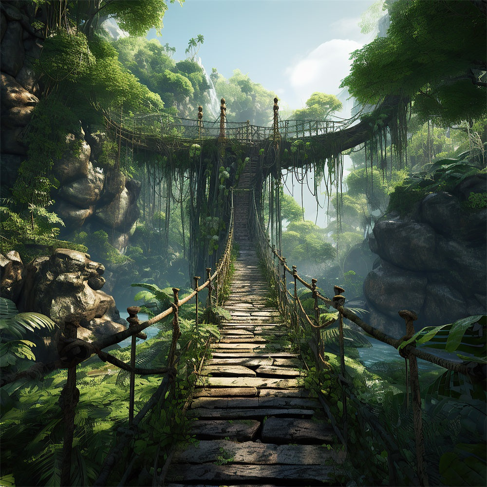 Dsfondo Foresta Mistica Antico Ponte Levatoio Sfondo RR4-46