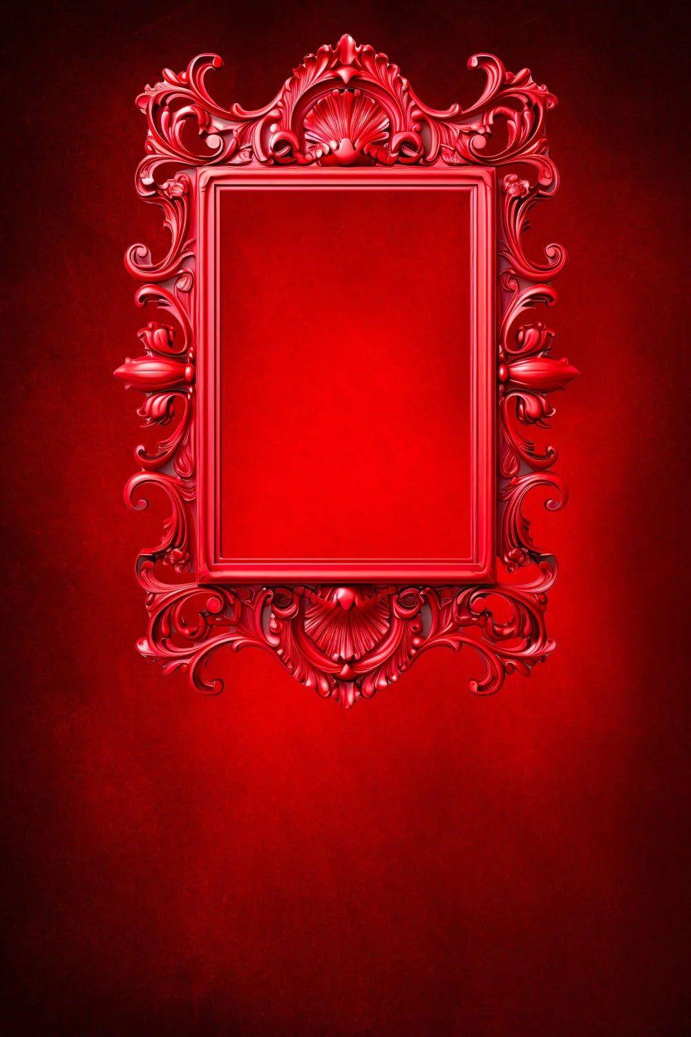 Dbackdrop Art Vintage Cornice Per Foto Rettangolare Rossa Sfondo Astratto RR4-51